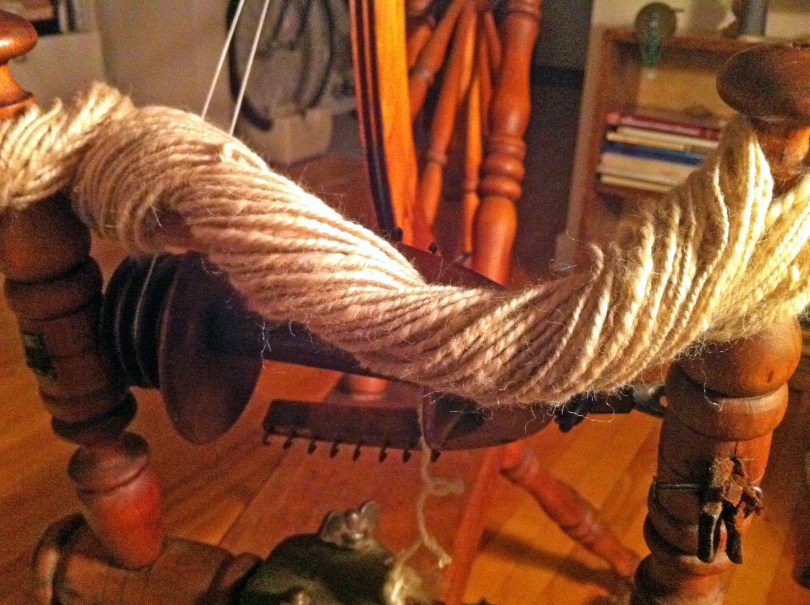 Woolen-spun camel down.