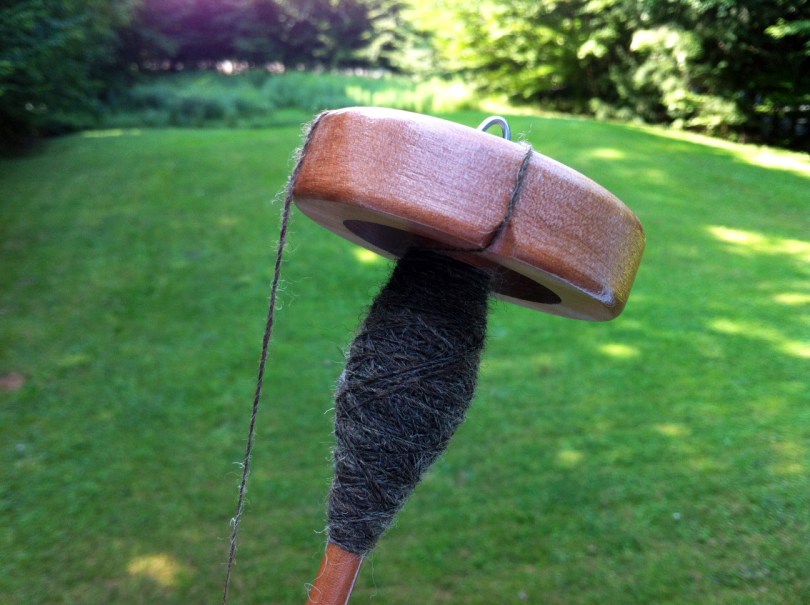 Shetland on a spindle.